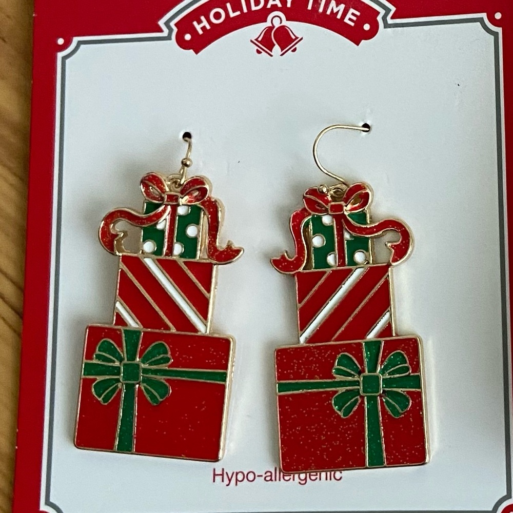 Holiday Earrings for pierced ears, non hypoallergenic
